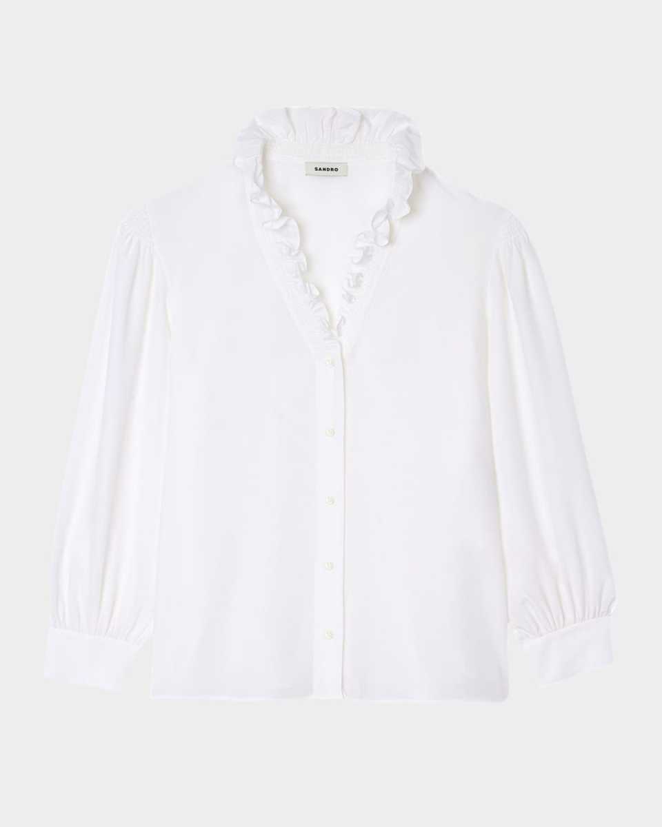 Lisandro Ruffled Silk Shirt
